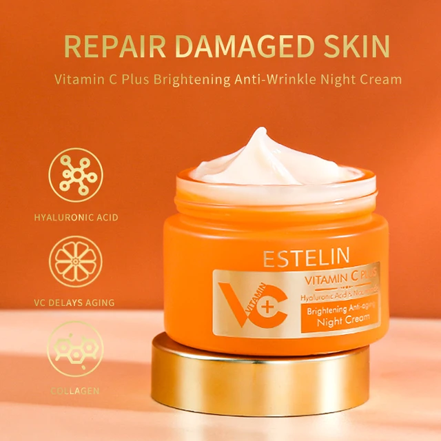 Estelin Vitamin-C+ Hyaluronic Acid + Niacinamide Night Cream - Dr Rashel Pakistan