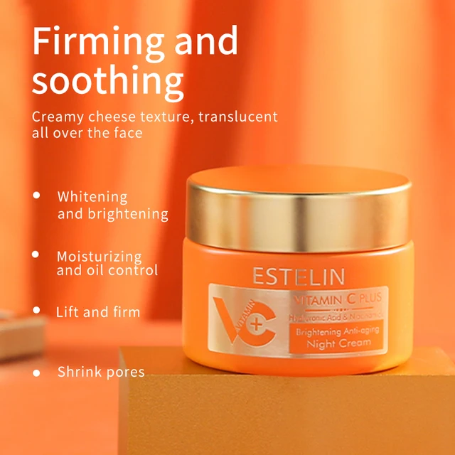 Estelin Vitamin-C+ Hyaluronic Acid + Niacinamide Night Cream - Dr Rashel Pakistan