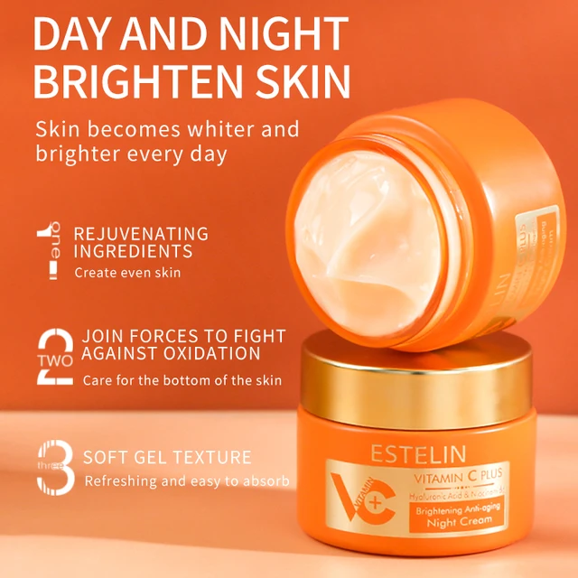 Estelin Vitamin-C+ Hyaluronic Acid + Niacinamide Night Cream - Dr Rashel Pakistan