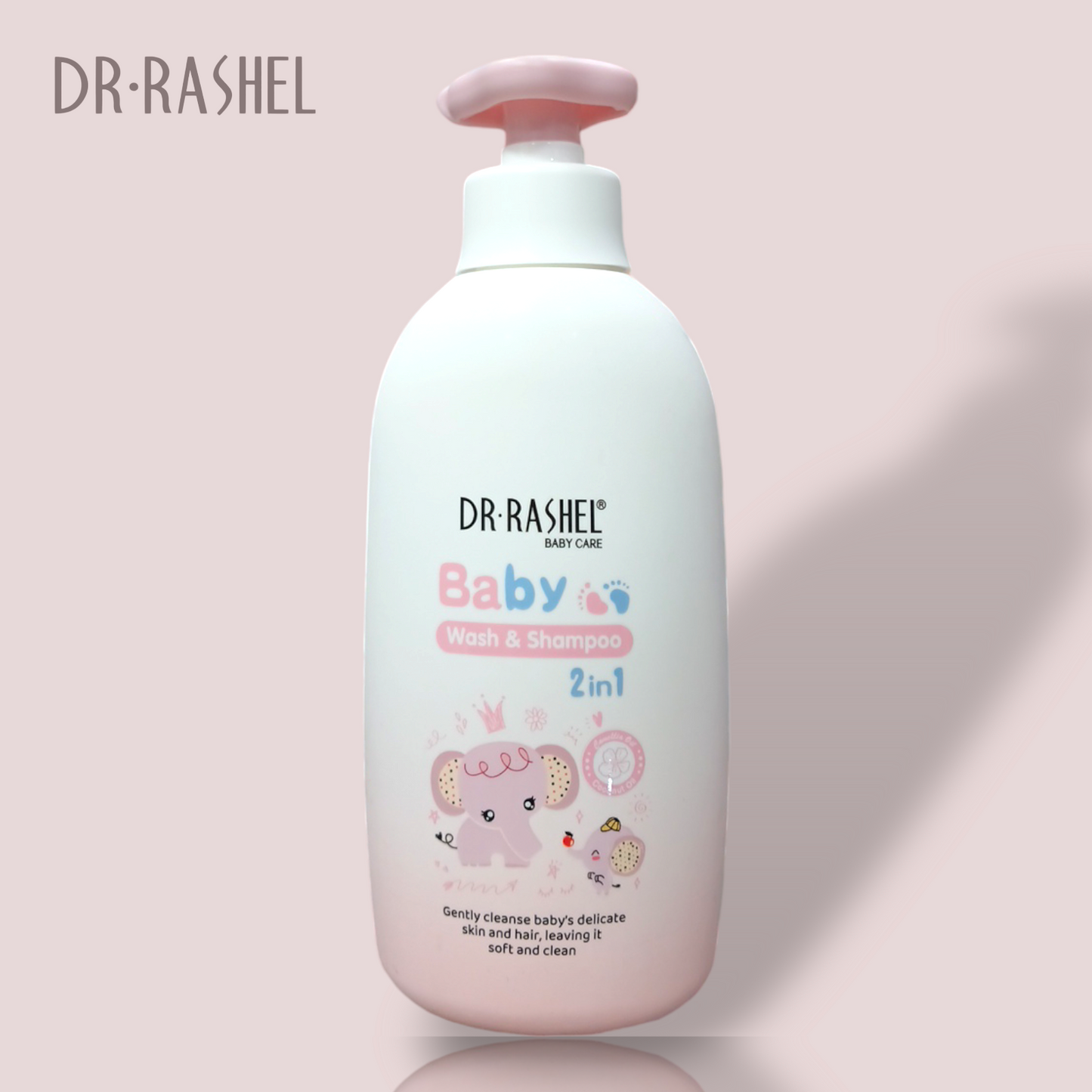 Dr Rashel BabyCare Pink 2in1 Wash & Shampoo 500ml - Dr Rashel Pakistan
