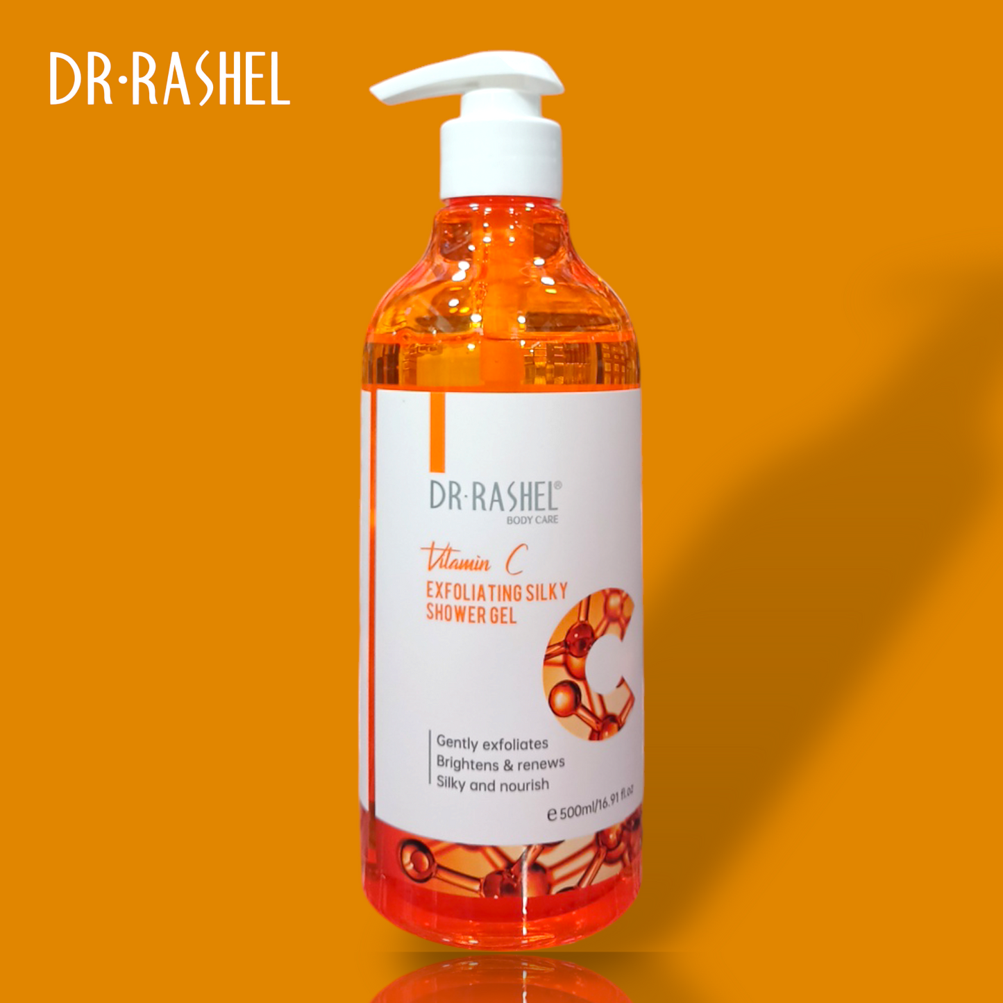 Dr Rashel Vitamin-C Exfoliating Silky Shower Gel 500ml - Dr Rashel Pakistan