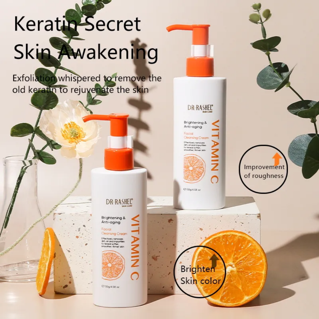Dr Rashel Vitamin-C Brightening and Anti-Aging Facial Cleansing Cream - Dr Rashel Pakistan
