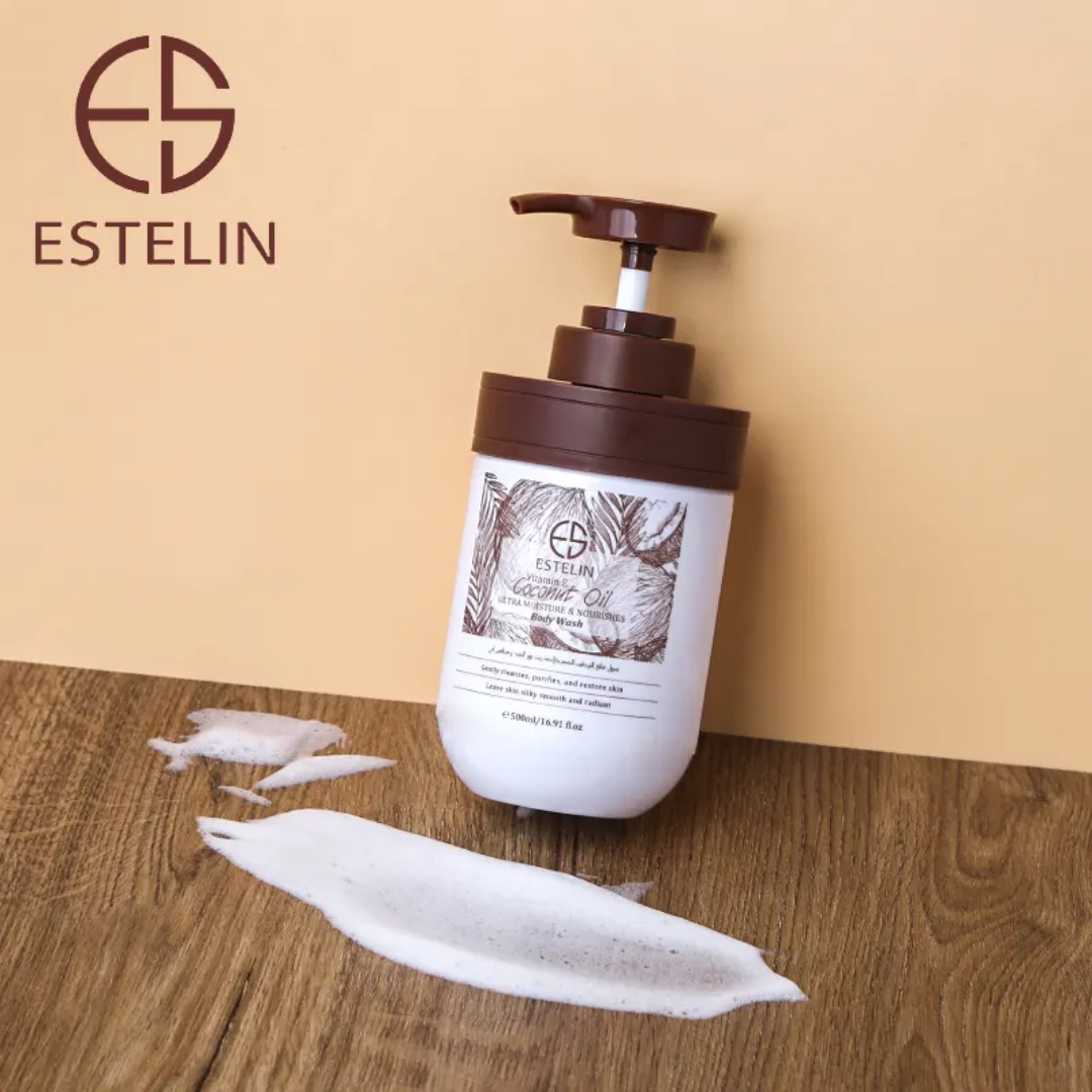 Estelin Coconut Oil and Vitamin E Ultra Smooth & Moisturizing Body Wash - Dr Rashel Pakistan