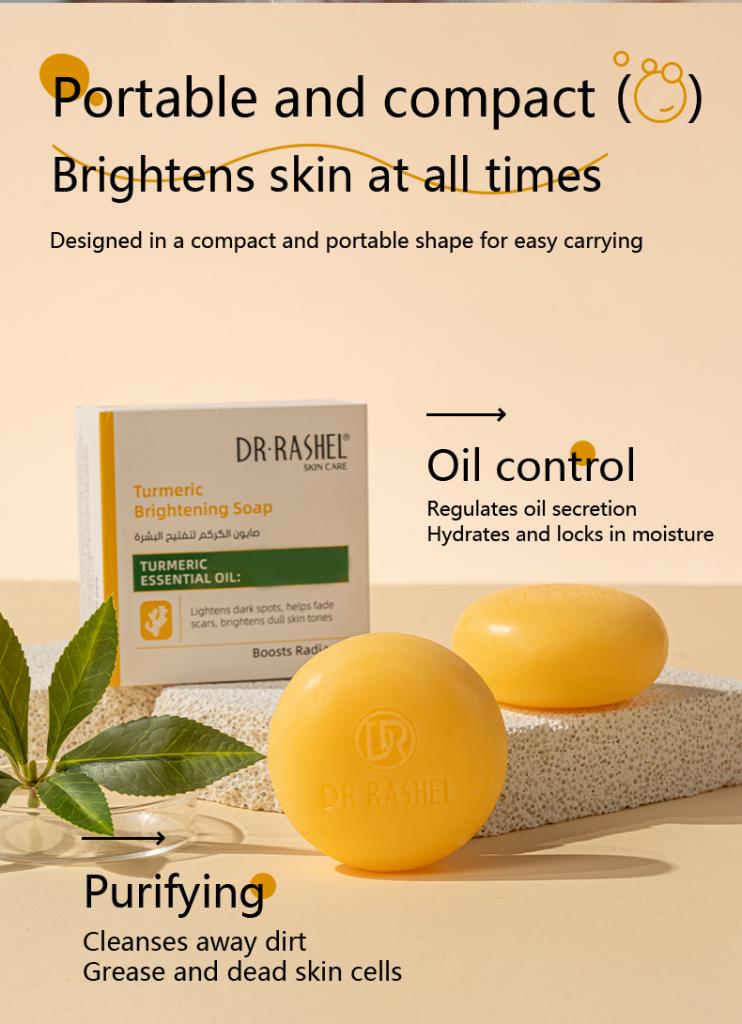 DR RASHEL
TURMERIC BRIGHTENING SOAP - Dr Rashel Pakistan