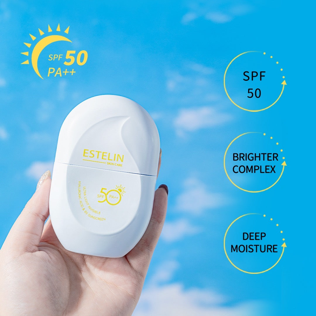 Estelin Ultra Light Invisible Hyaluronic Acid & B5 Sunscreen SPF 50PA++ - Dr Rashel Pakistan