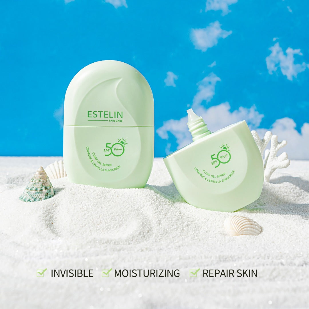 Estelin Clear Gel Repair Ceramide + Centella Sunscreen SPF 50PA ++ - Dr Rashel Pakistan
