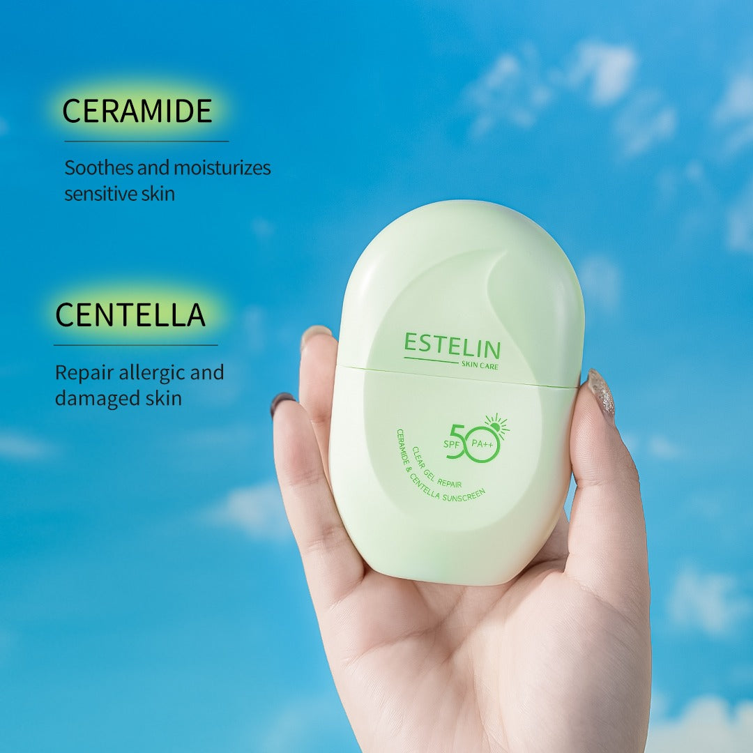 Estelin Clear Gel Repair Ceramide + Centella Sunscreen SPF 50PA ++ - Dr Rashel Pakistan
