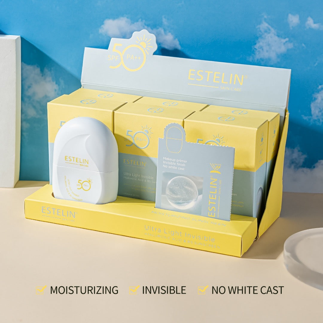 Estelin Ultra Light Invisible Hyaluronic Acid & B5 Sunscreen SPF 50PA++ - Dr Rashel Pakistan