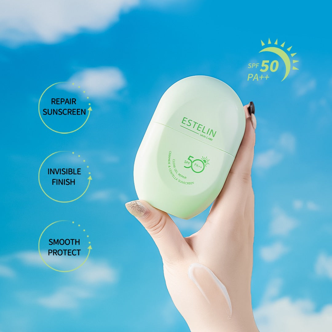 Estelin Clear Gel Repair Ceramide + Centella Sunscreen SPF 50PA ++ - Dr Rashel Pakistan