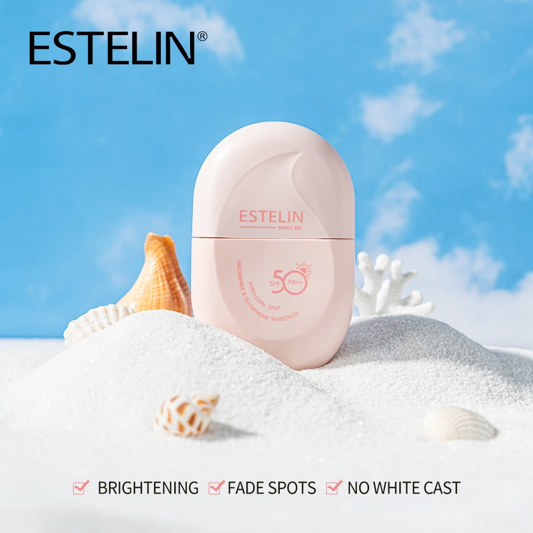 Estelin Pore+Dark Spot Niacinamide & Glutathione Sunscreen SPF 50PA++ - Dr Rashel Pakistan