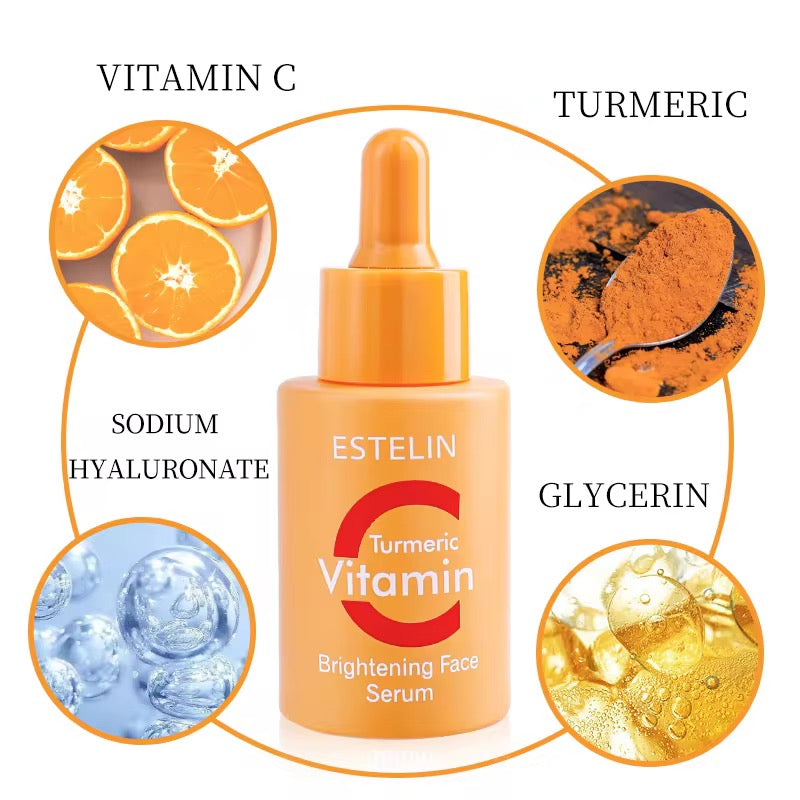 Estelin Turmeric Vitamin C Brightening Face Serum - Dr Rashel Pakistan