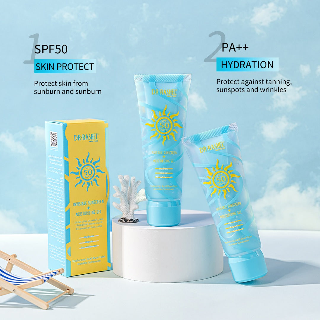 Dr Rashel Invisible Sunscreen + Moisturizing Gel SPF 50 PA+++ - Dr Rashel Pakistan