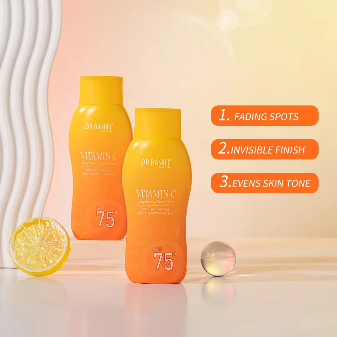 Dr Rashel Vitamin-C Brightening Sunscreen SPF 75 PA+++ - Dr Rashel Pakistan