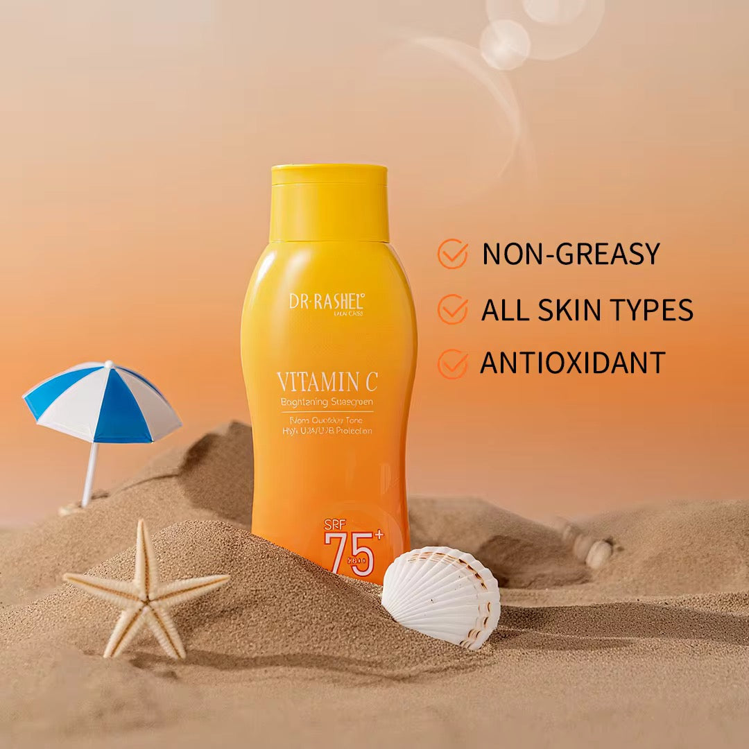 Dr Rashel Vitamin-C Brightening Sunscreen SPF 75 PA+++ - Dr Rashel Pakistan