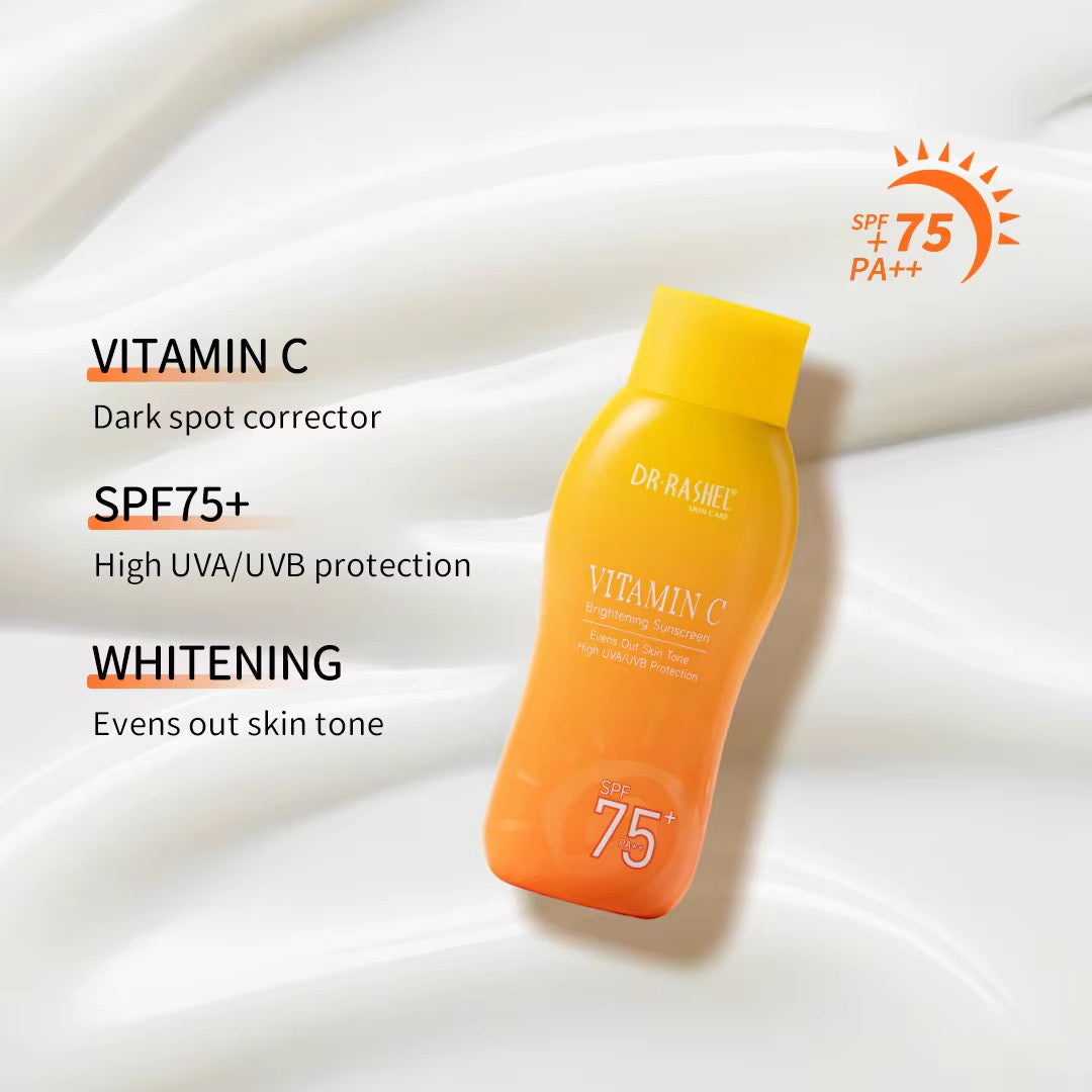 Dr Rashel Vitamin-C Brightening Sunscreen SPF 75 PA+++ - Dr Rashel Pakistan