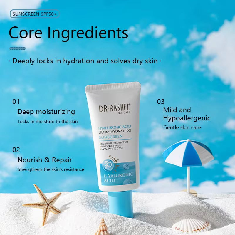 Dr Rashel Hyaluronic Acid Ultra Hydrating Sunscreen SPF 50 PA+++ - Dr Rashel Pakistan